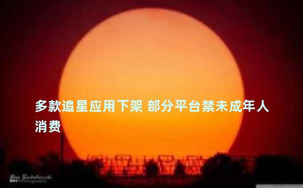 多款追星应用下架 部分平台禁未成年人消费